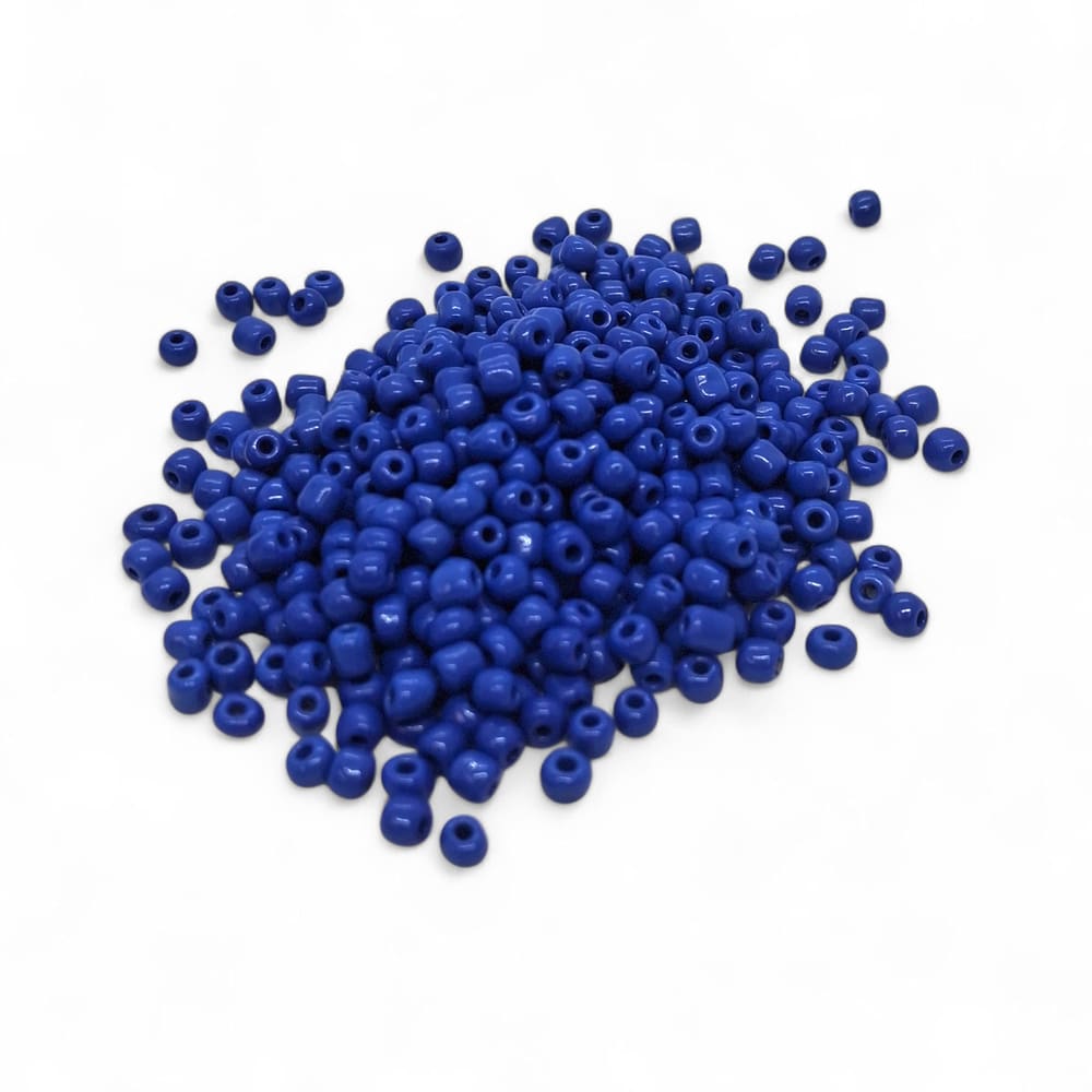 Miçanga Leitosa para Guia Azul Escuro Artesanato 4mm 500g