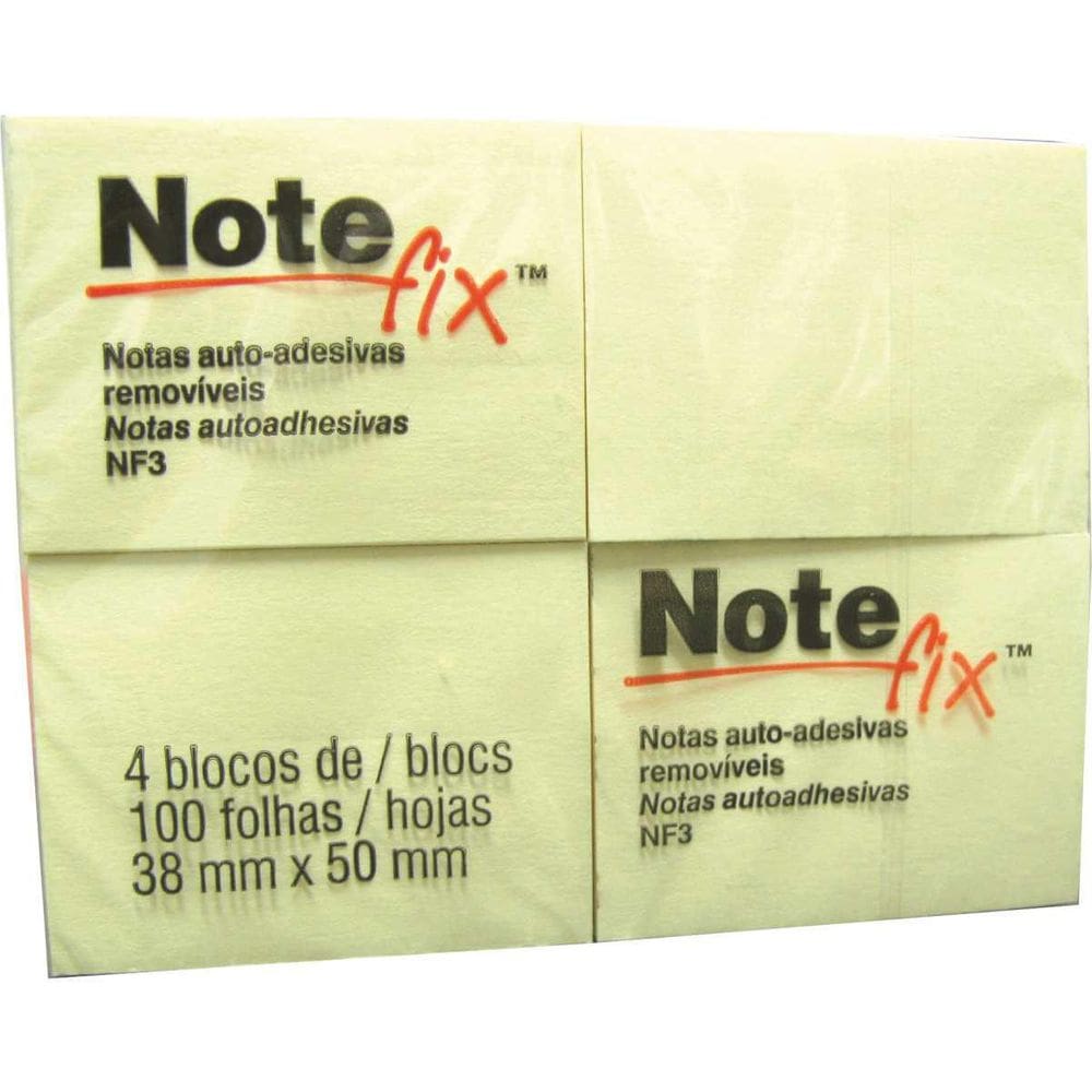 Bloco De Recado Autoadesivo Notefix 653 38Mmx50Mm 100Fls