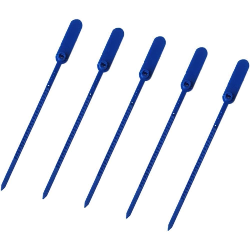 Lacre Para Malote Azul Espinha De Peixe 16Cm Pacote Com 100