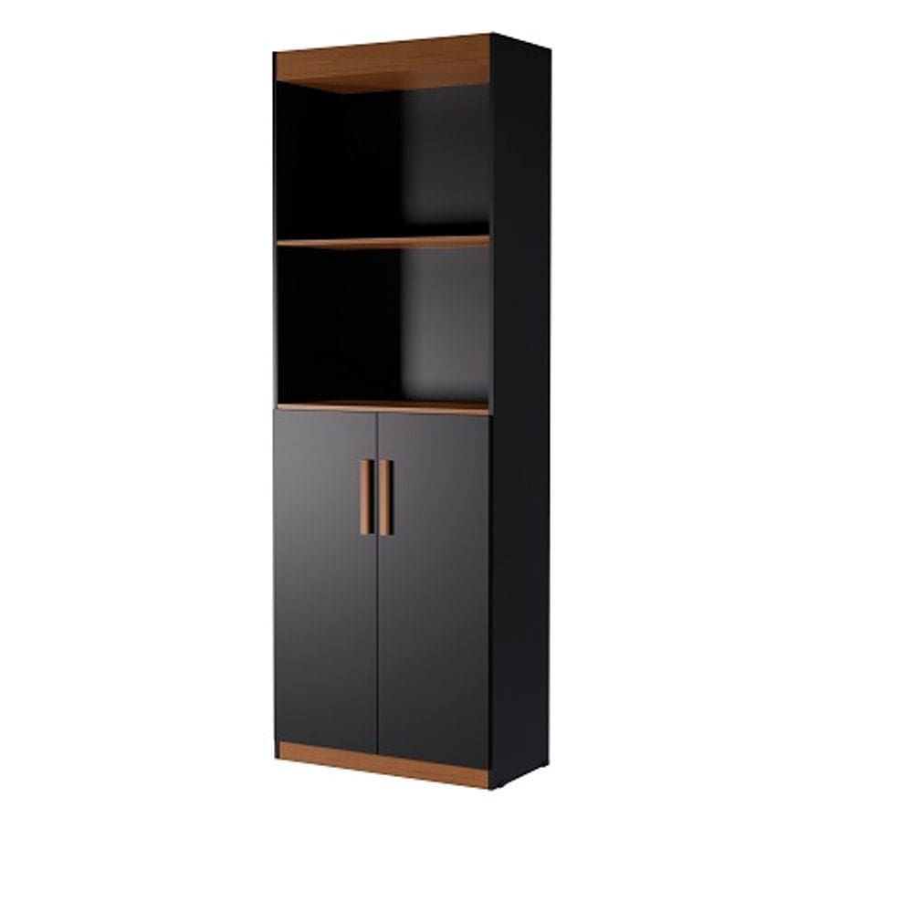 Multiuso Flex 2 Portas Preto/Nature – Potenza Móveis