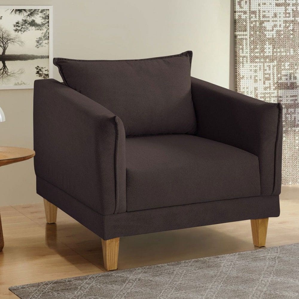 Poltrona Marromina Veludo/Marrom - Cellflex