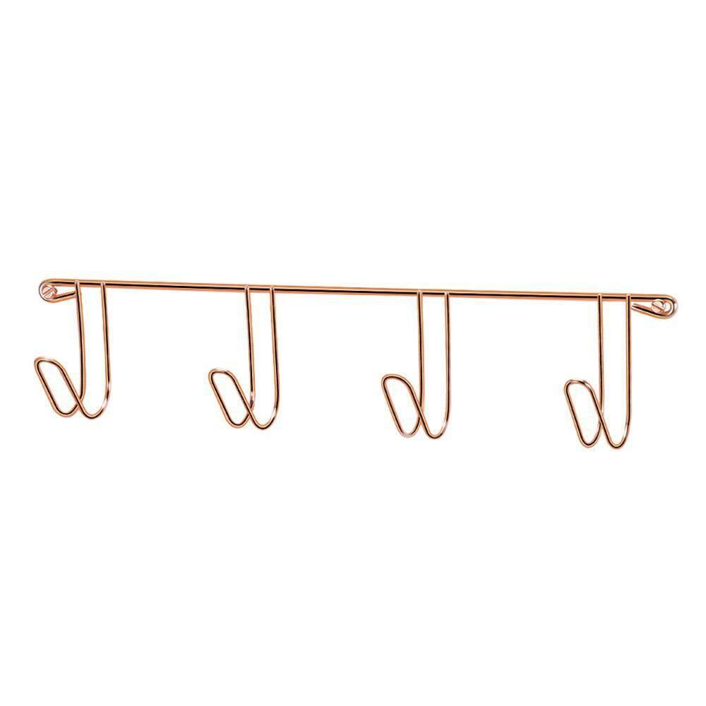 Suporte Para Toalhas Com 4 Ganchos Rose Gold - Arthi