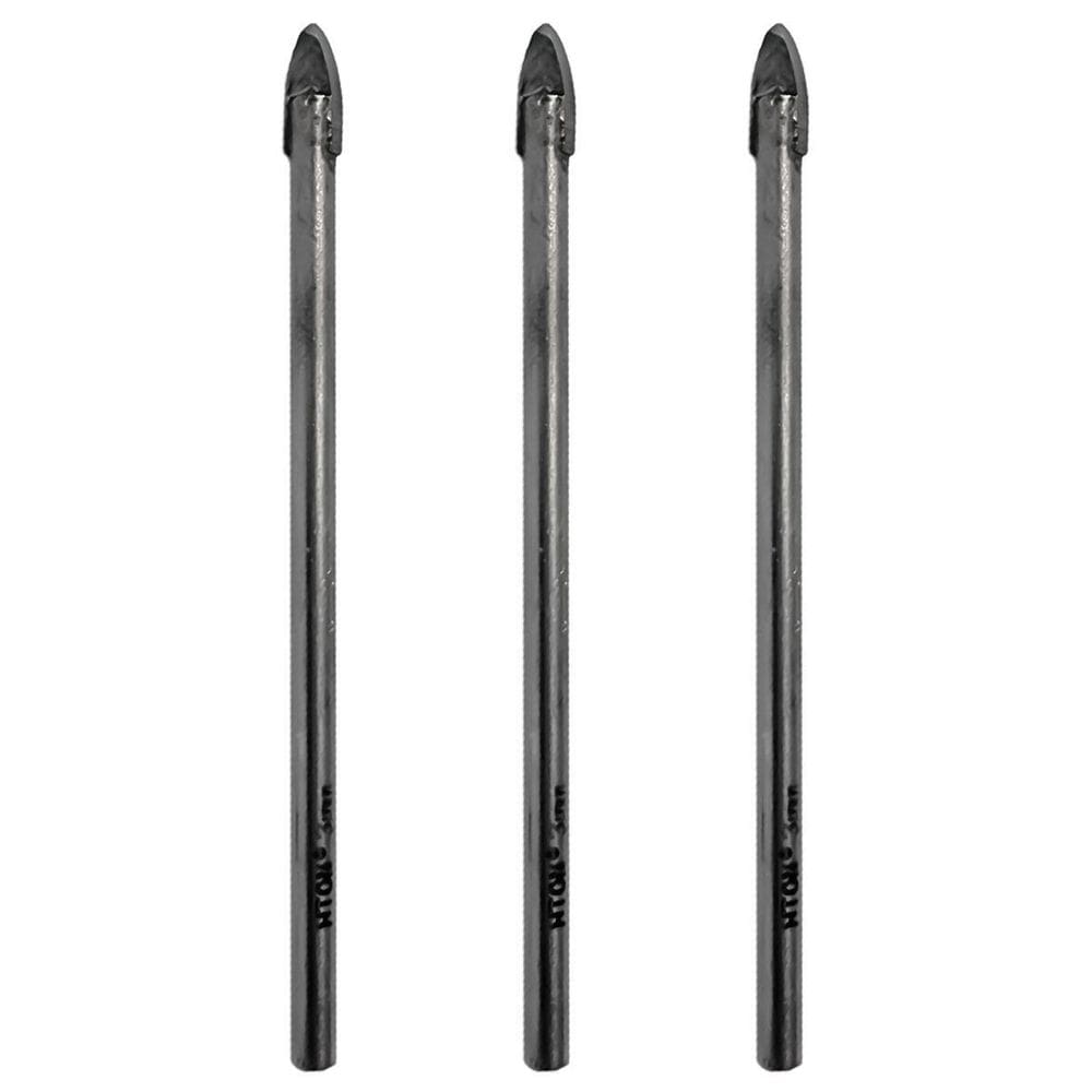 Kit 3 Brocas Para Vidro 3Mm Porcelanato Cerâmica Metal Duro
