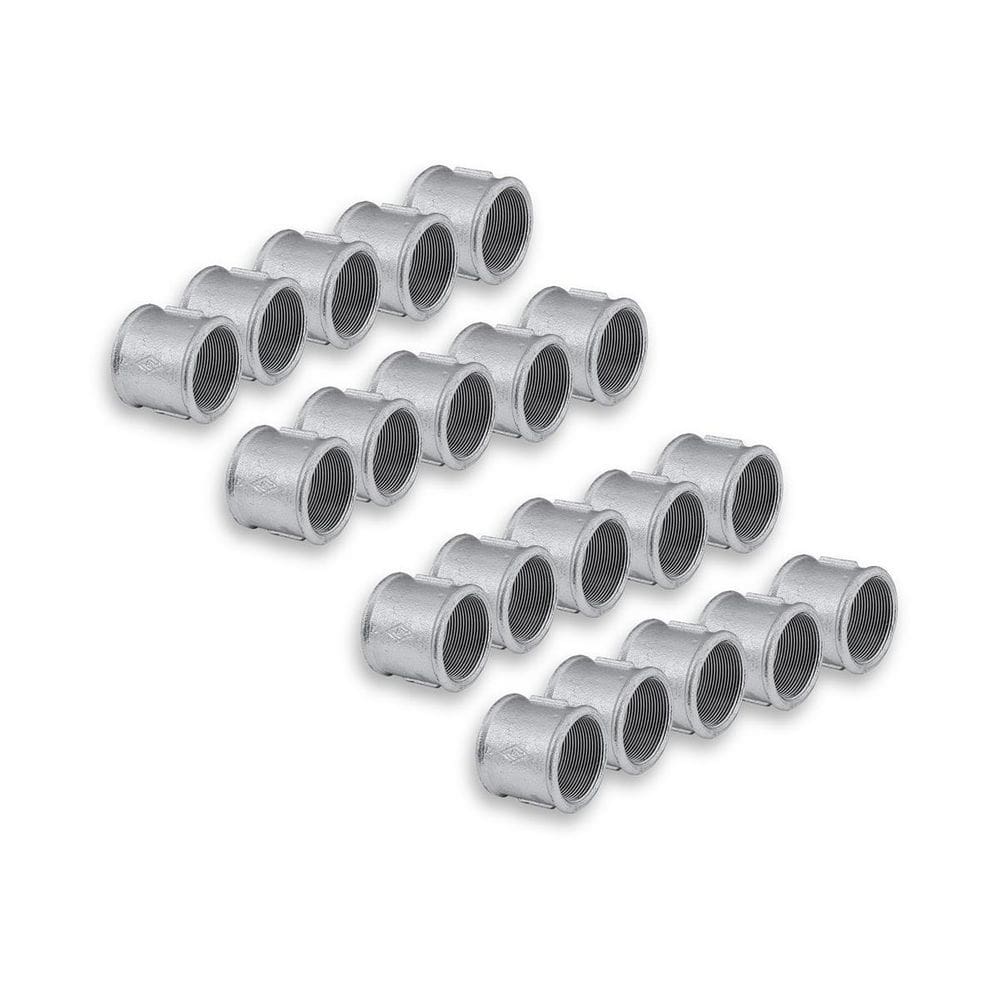 Kit Luva Galvanizada 1/2 Pol Rosca Fêmea Simples BSP - 20 Un