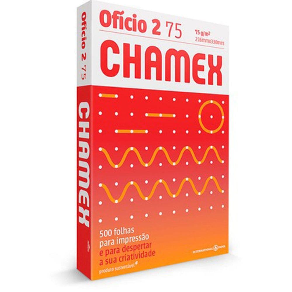 Papel Sulfite Oficio 2 Chamex 75G 500 Folhas