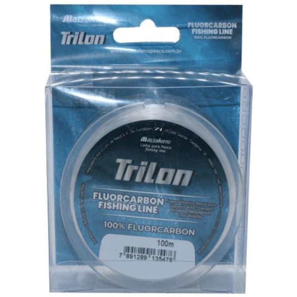 Linha Pesca Fluorcarbon Trilon 0,37M Suporta 8Kg 17Lb 100Mt