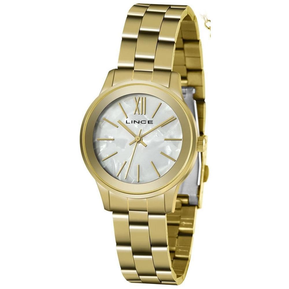 Relógio Feminino Lince Dourado 35mm - , com Colar