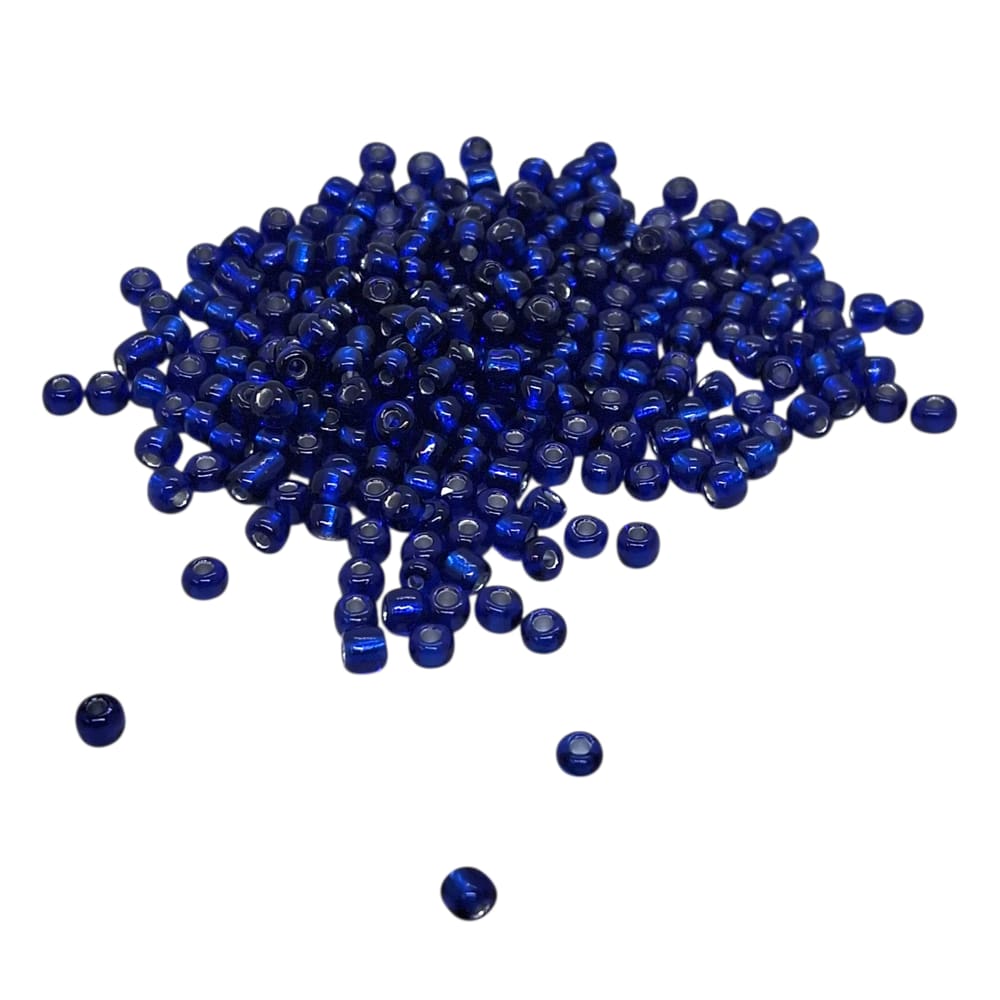 Miçanga para Guia Azul Escuro Cristal Artesanato 4mm de 500g