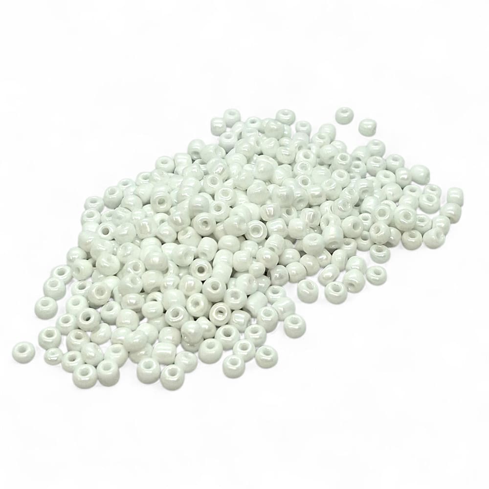 Miçanga Leitosa para Guia Branca Lisa Artesanato 4mm de 500g
