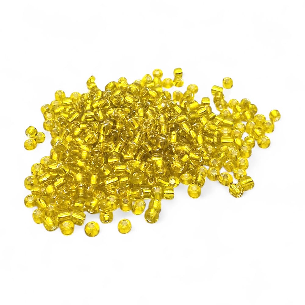 Miçanga para Guia Amarelo Cristal Artesanato 4mm 500g
