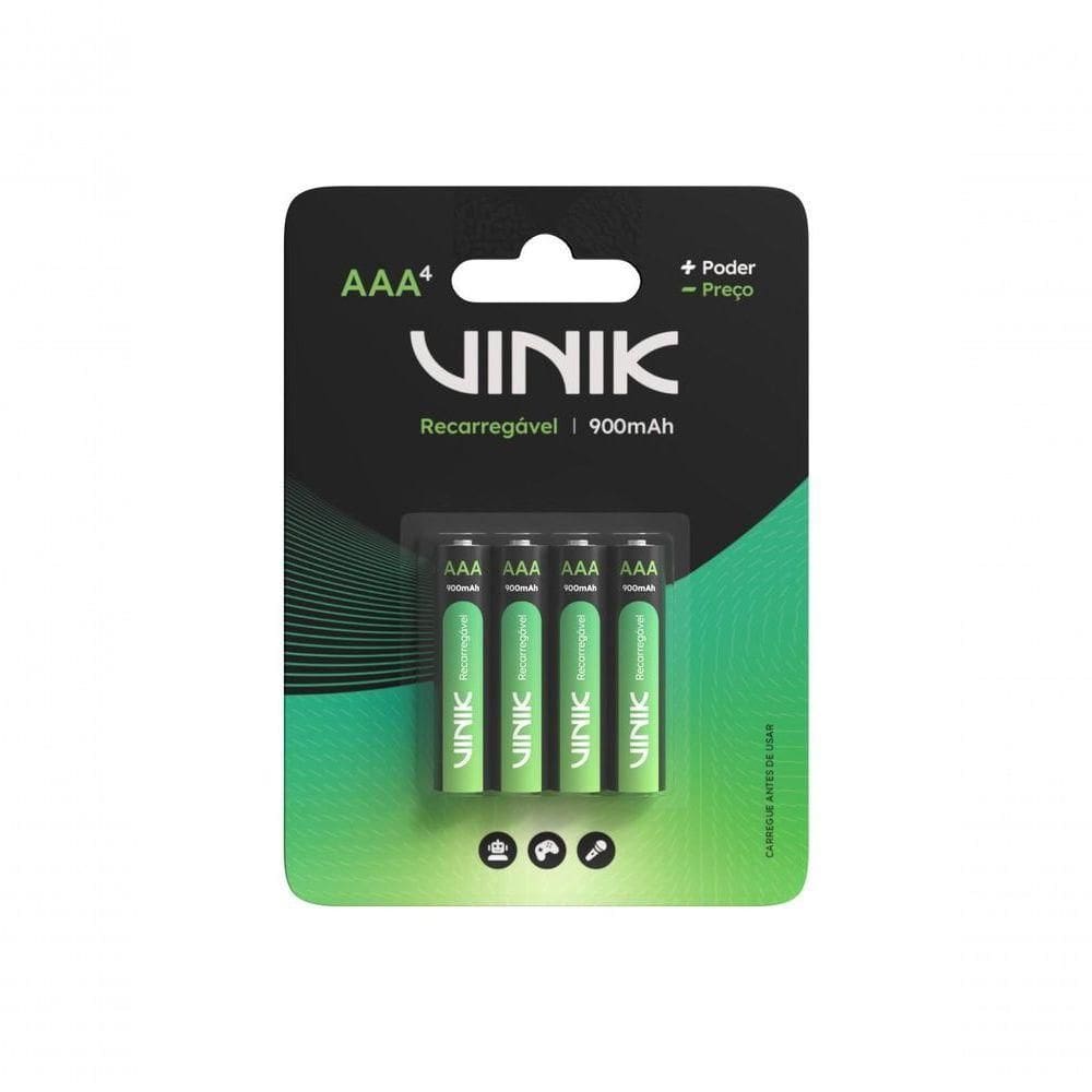 Pilha Recarregável Aaa C/4 - 900mah 1.2v - Vp3ab4r