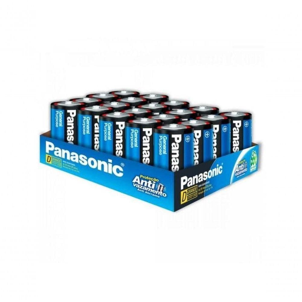 Pilha Zinco 1,5v D Um-1sh300 (c/20 Pilhas) Panasonic - Bli / 20