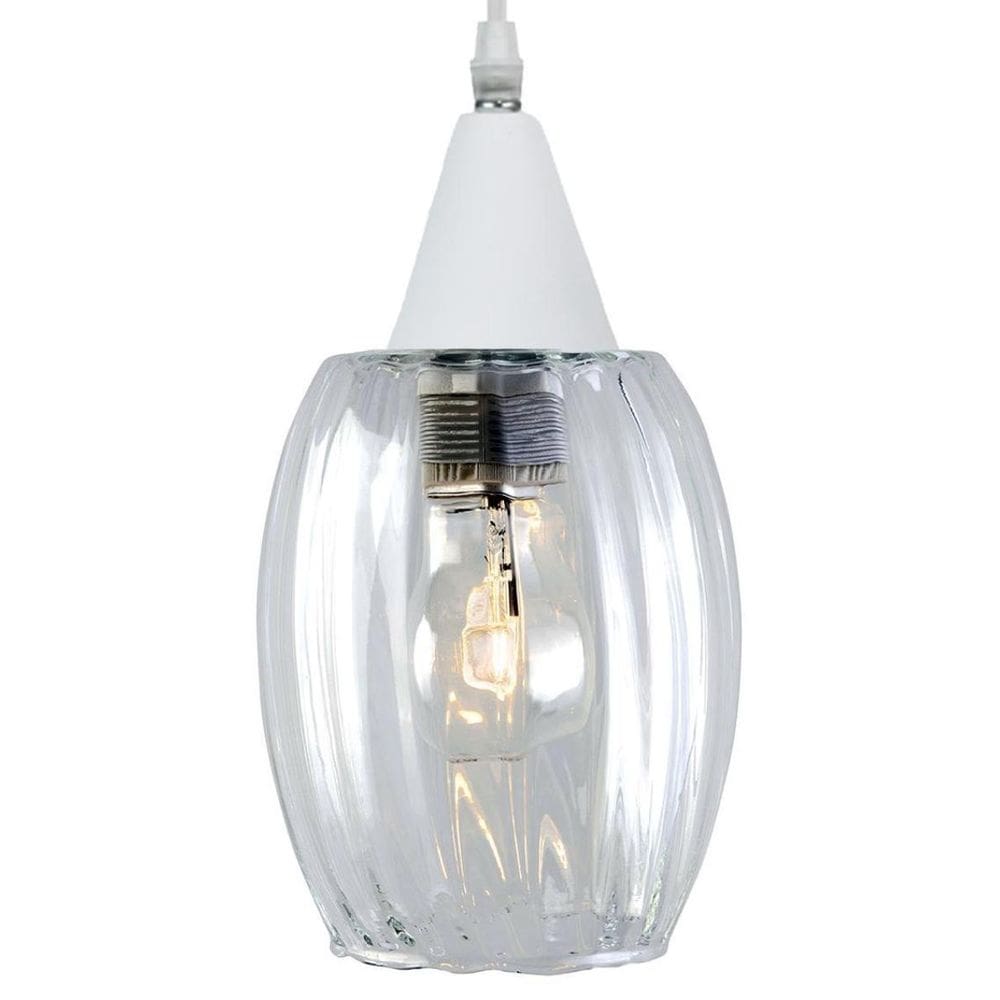 Lustre Pendente Taschibra Badih P Transparente Branco