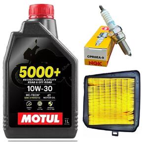 Kit Vela Ignição Cpr8ea-9 + Motul 5000+ 10W30 + Filtro Ar Titan 150 160 Bros 150 160
