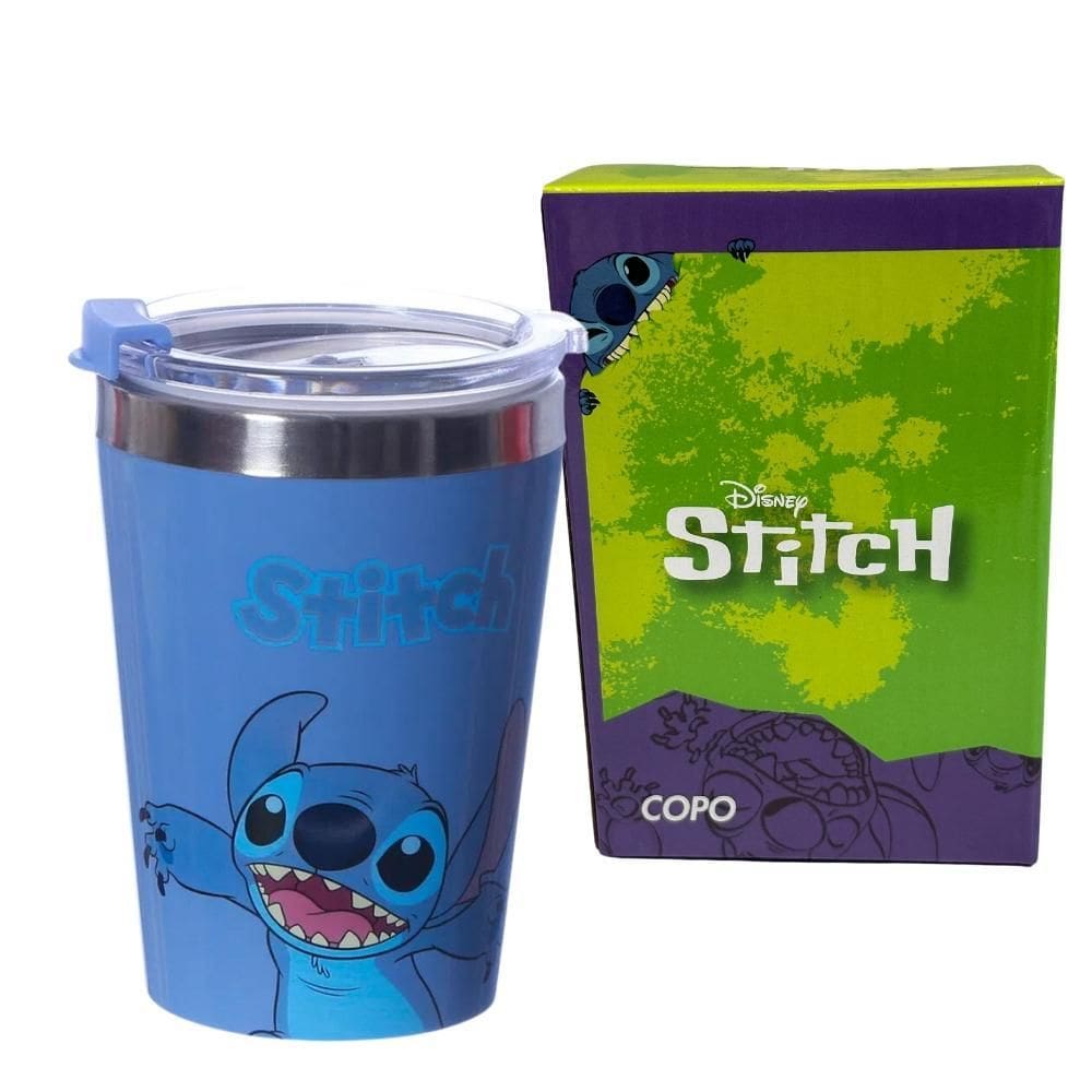 Copo Snap Em Inox Parede Dupla Stitch Disney Zc