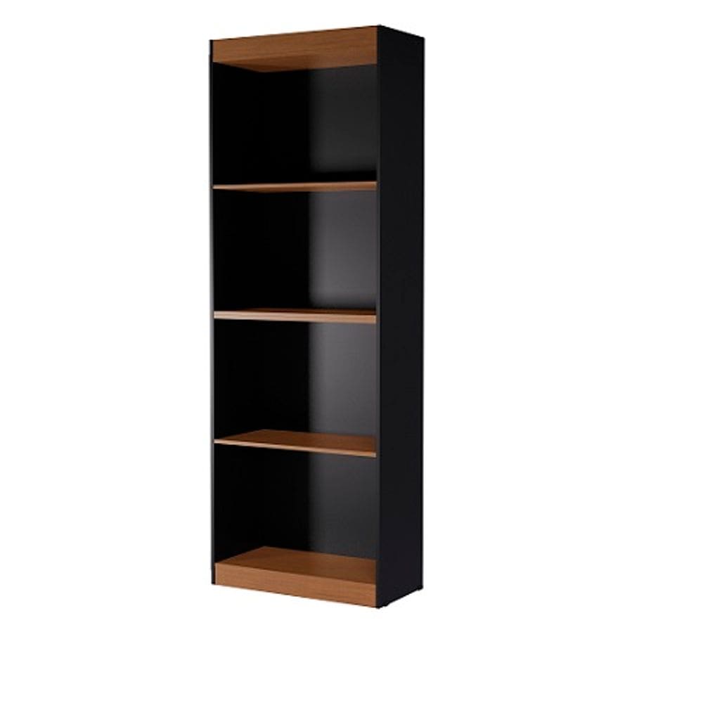 Livreiro Flex Preto/Nature - Potenza Móveis