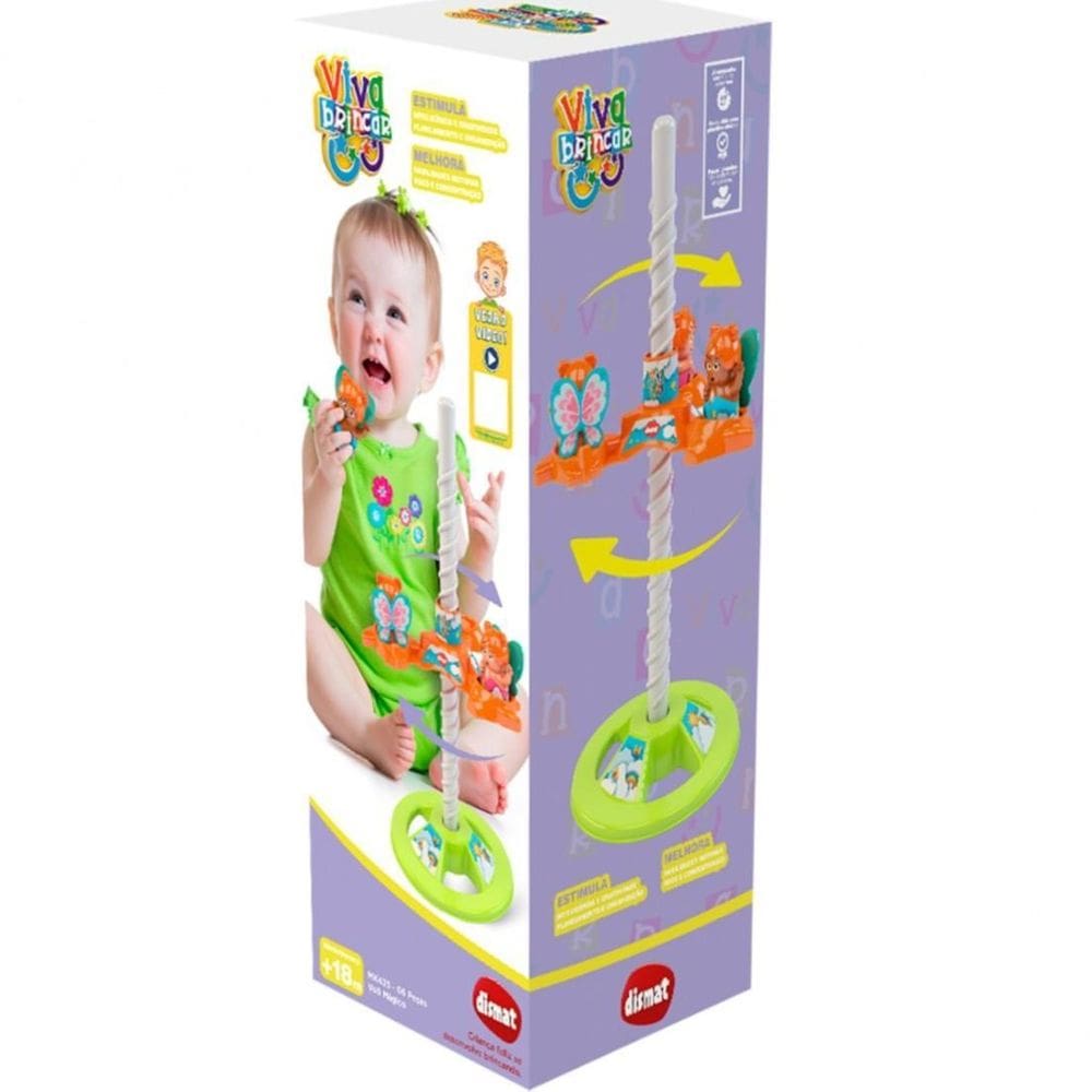 Brinquedo Educativo Giro Voo Mágico 06 Peças Didático Bebê