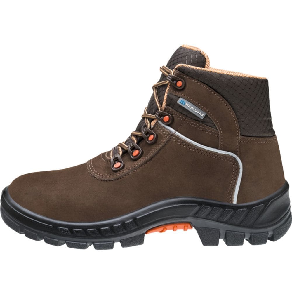 Botina Nobuck Café com Cardaço Bico Plástico Marluvas CA 41370