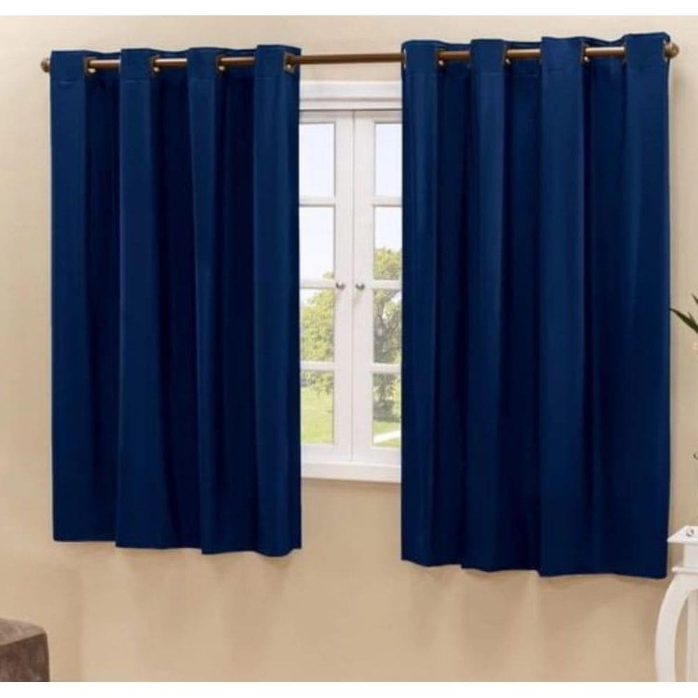 Cortina Com Ilhos Bainha Poliester Charme