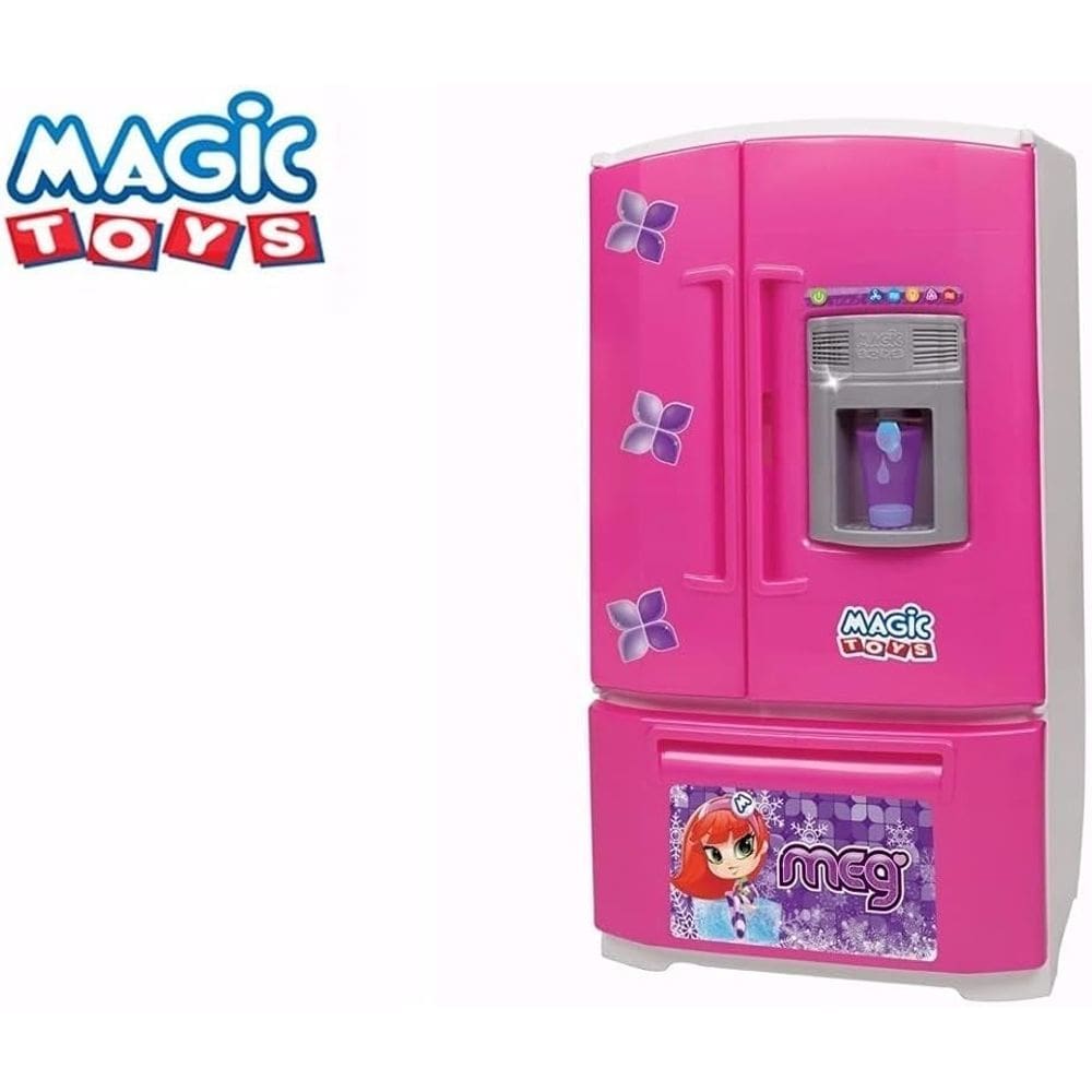 Geladeira Inverse Magic Toys Rosa/Branco