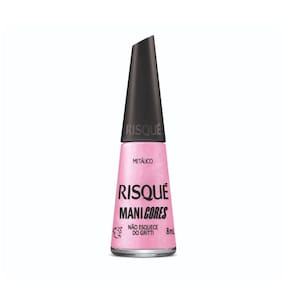 Esmalte Rosa Risqué ManiCores Não esquece do Gritti Metálico 8ml