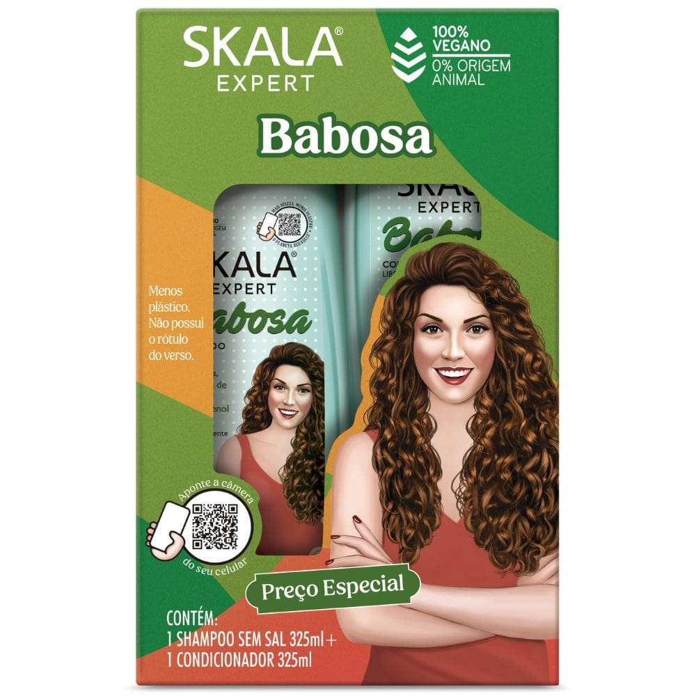 Shampoo 325ml e Condicionador 325ml Skala Expert Babosa