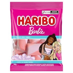 Marshmallows Haribo Barbie Sabor Morango 60g