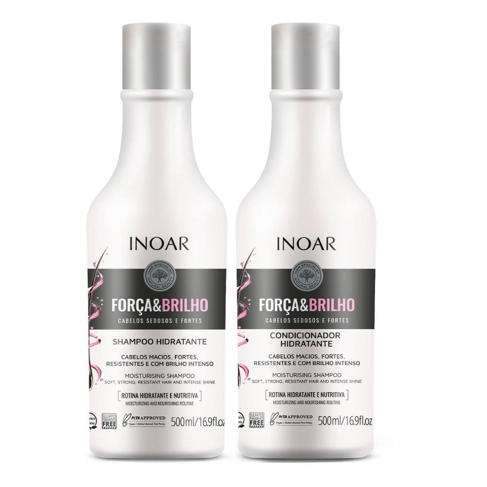 Shampoo e Condicionador Inoar Força e Brilho 500ml Cada