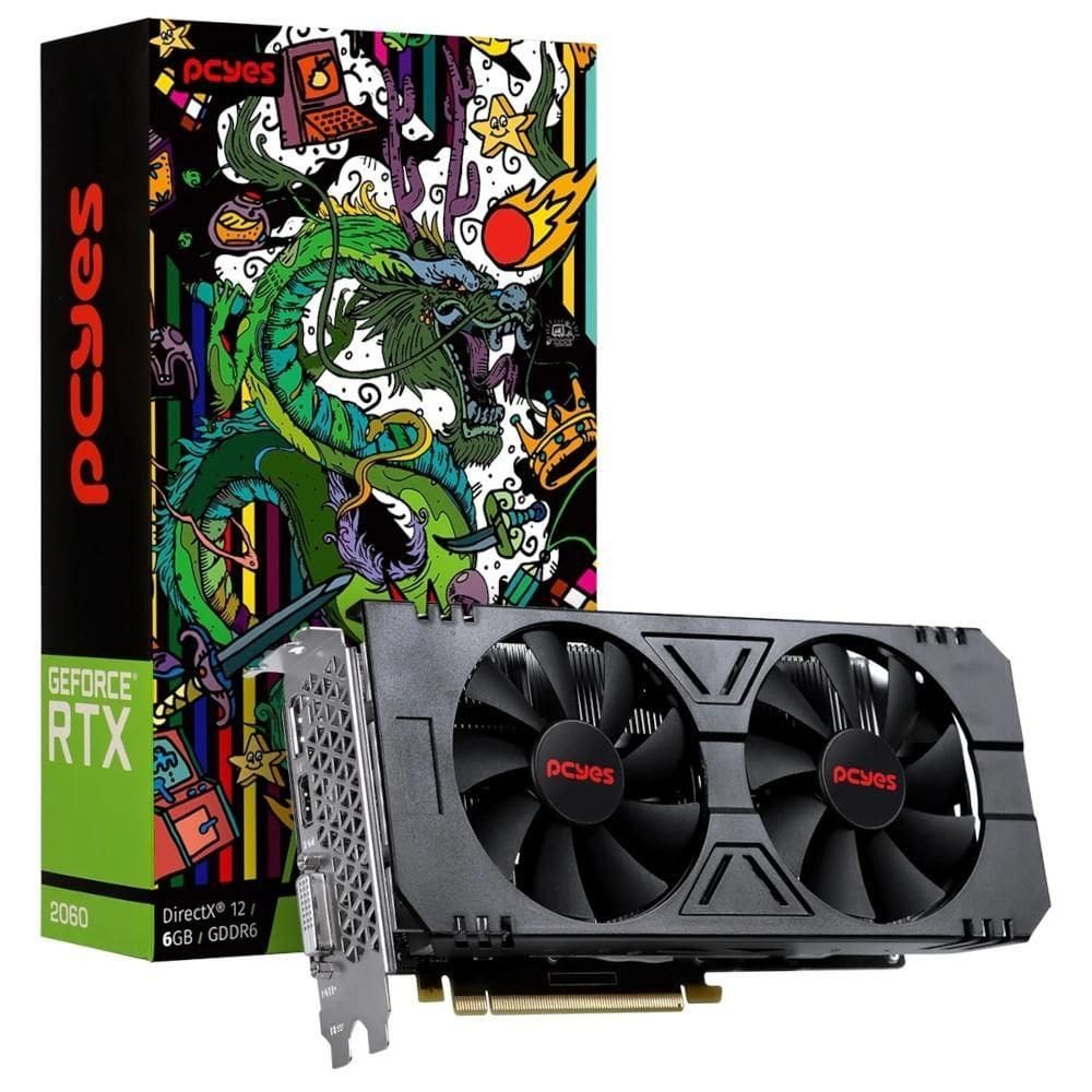 Placa de Video PCYES GeForce RTX 2060 Graffiti, 6GB GDDR6, 192 bits, PA2060RTX6GDF