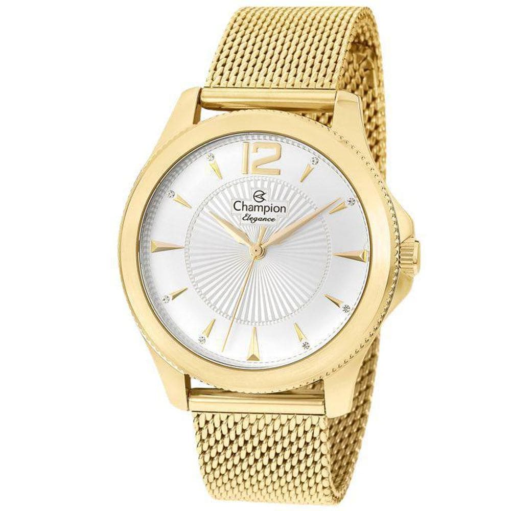 Relógio Champion Feminino Elegance Dourado Cn25672M