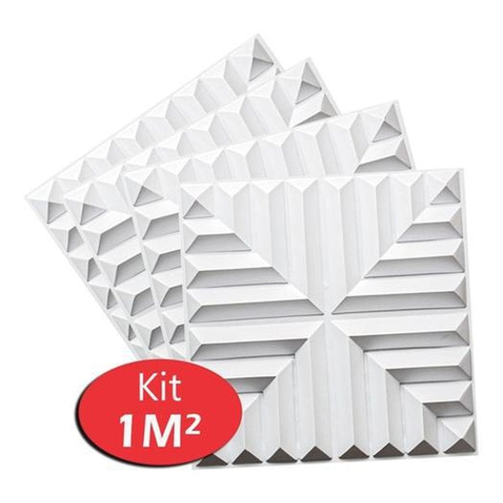 Placas Poliestireno 3D Luxo Lab - 4 Unidades