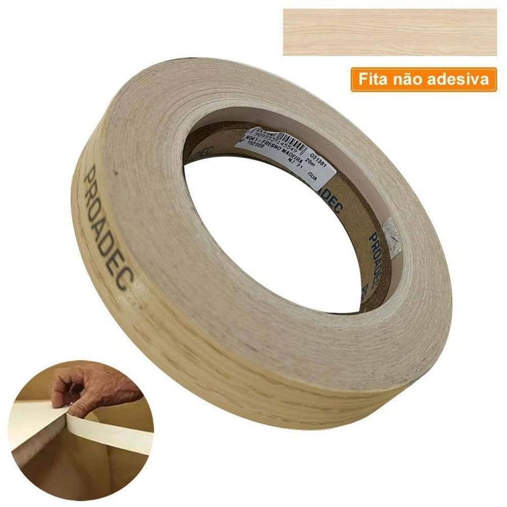 Fita De Borda PVC Fresno Madeira 22mm X 20m Proadec