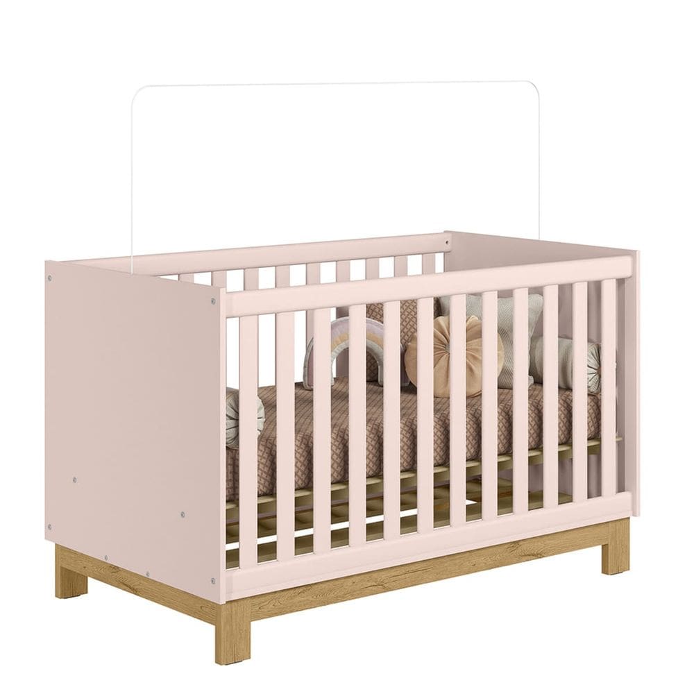 Berço Mini Cama 70cm Slim -Rosa Acetinado - ÉdeCasaMóveis