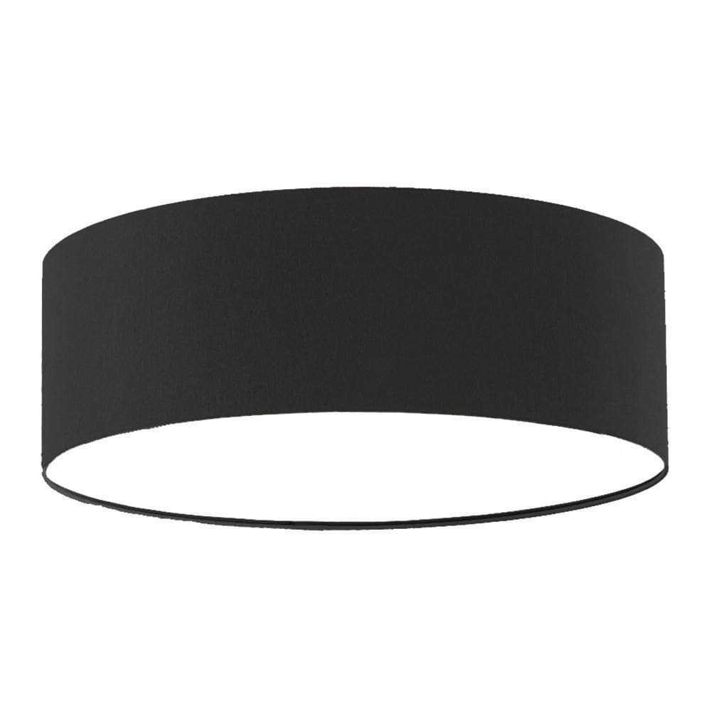 Plafon Redondo Preto - Luminária LED Bivolt 50cm