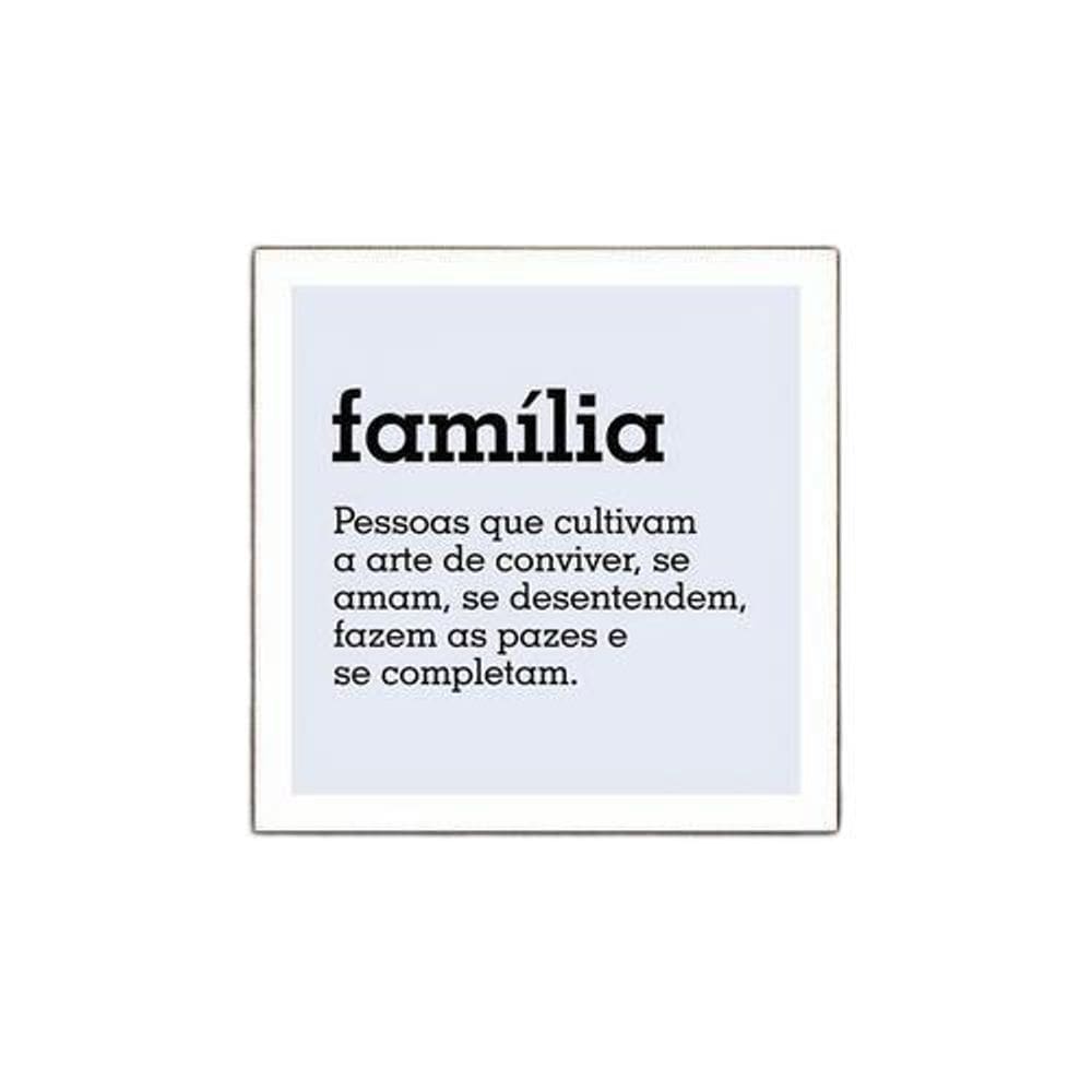 Placa Decorativa - Significado Da Família 36X36