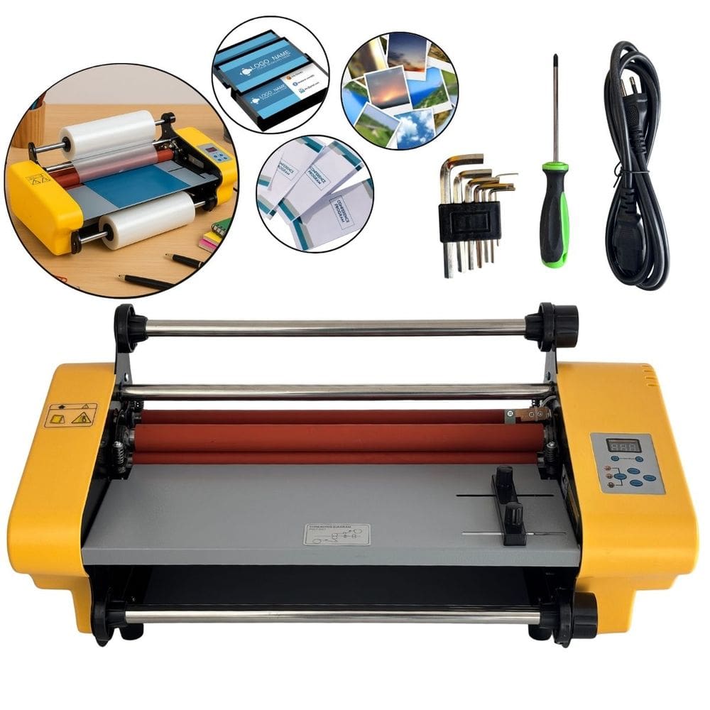 Laminadora e Plastificadora Bopp 350mm A3 A4 A5 A6 700W Termolaminadora Digital 110V Importway Iw003