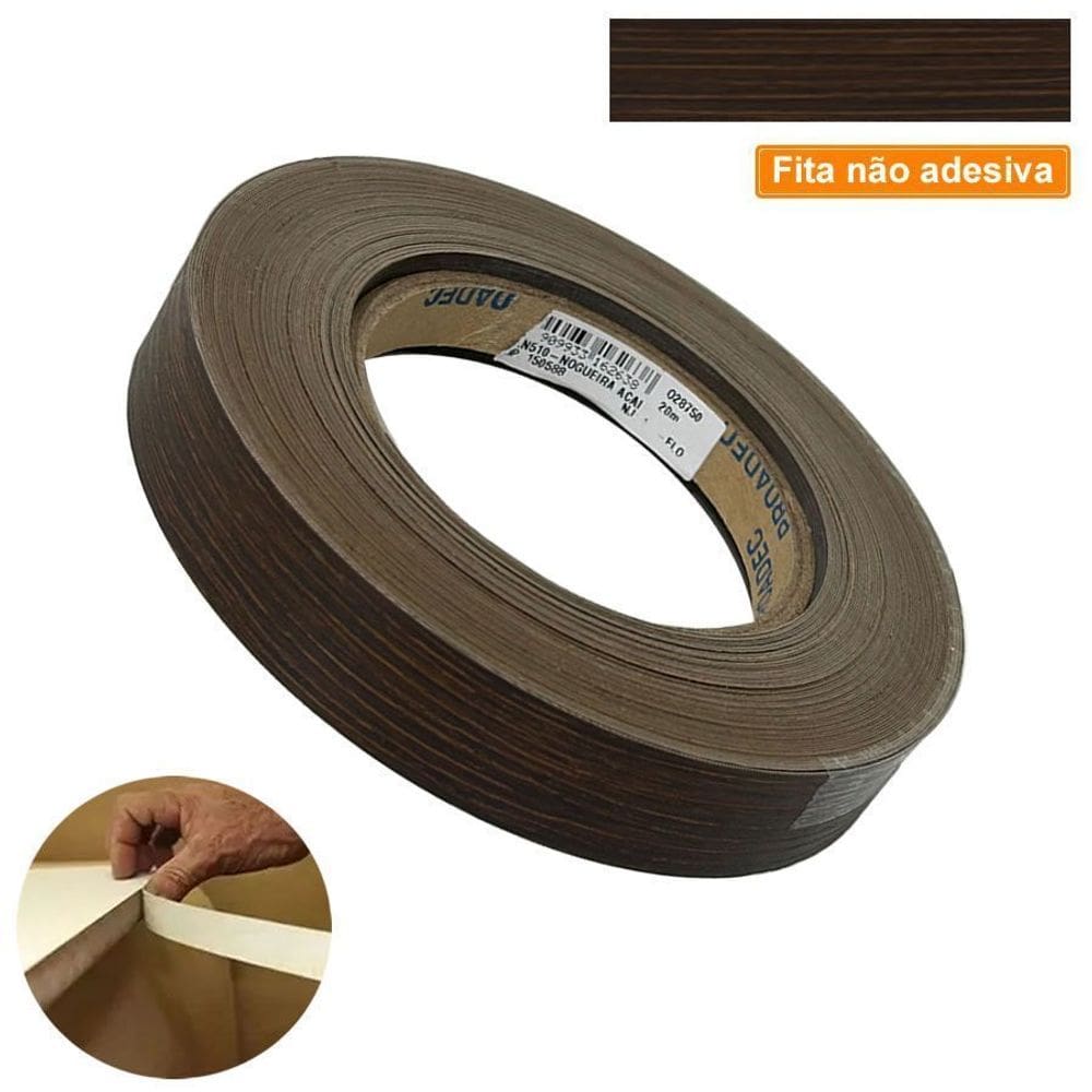 Fita De Borda PVC Nogueira Açaí 22mm X 20m Proadec