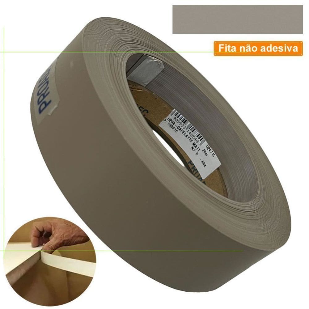 Fita De Borda PVC Cafelatte Matt 35mm X 20m Proadec