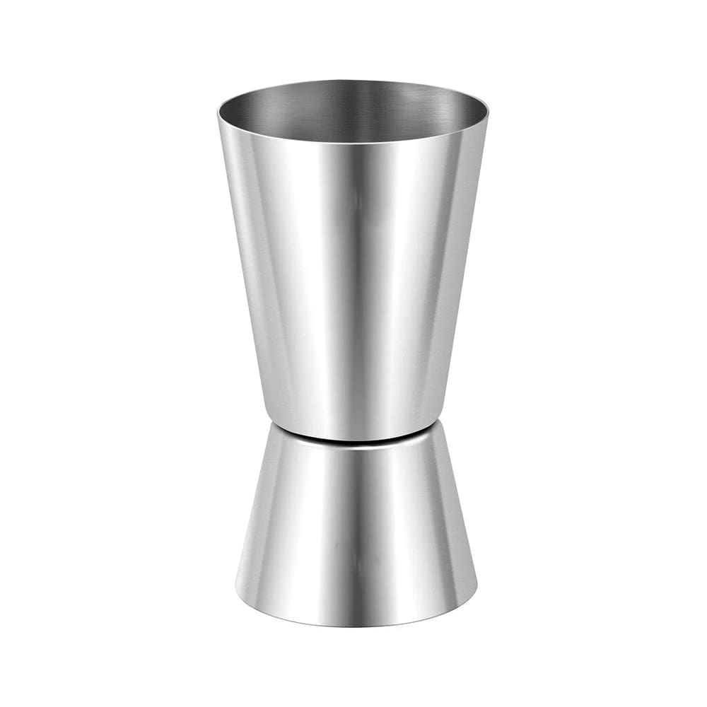 Dosador de Bebidas Duplo em Aço Inox 25/50ml P/ Preparação de Bebidas e Drinks