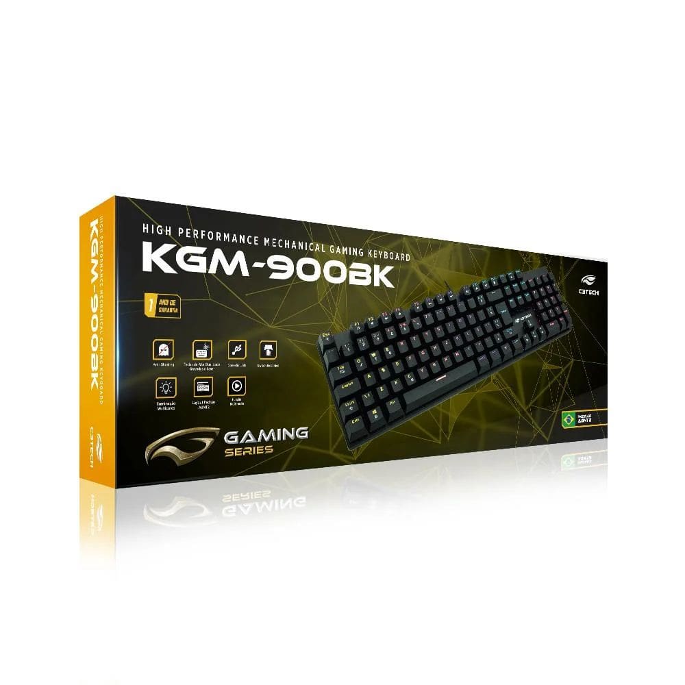 Teclado Gamer Mecanico Spectra Fury Preto Rgb Usb Kbl8 K-Mex