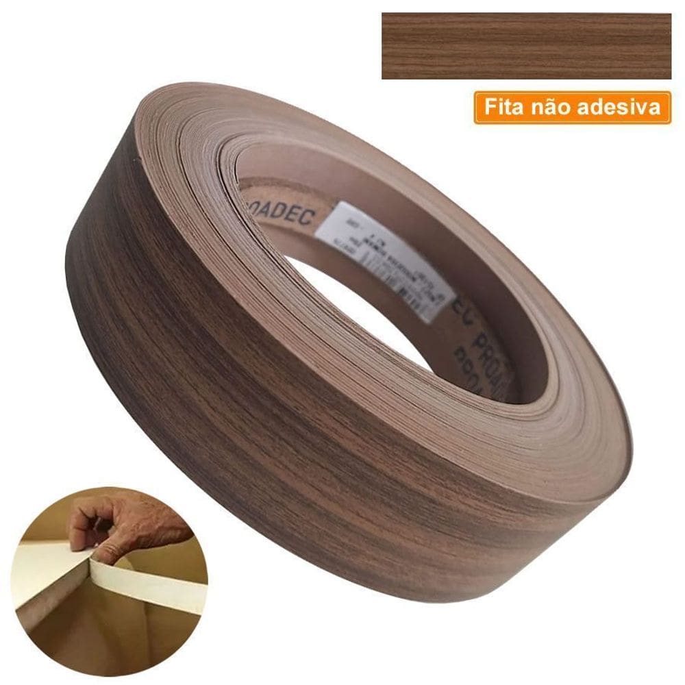 Fita De Borda PVC Nogueira Romani 22mm X 20m Proadec