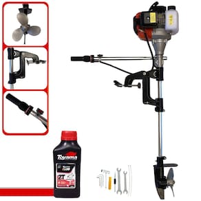 Motor de Popa Import Way IWMPG2T52 À Gasolina 52cc 2,5HP 7.500rpm Profissional Completa Com Rabeta e Hélice Para Botes de Porte Pequeno + ÓLEO TOYAMA