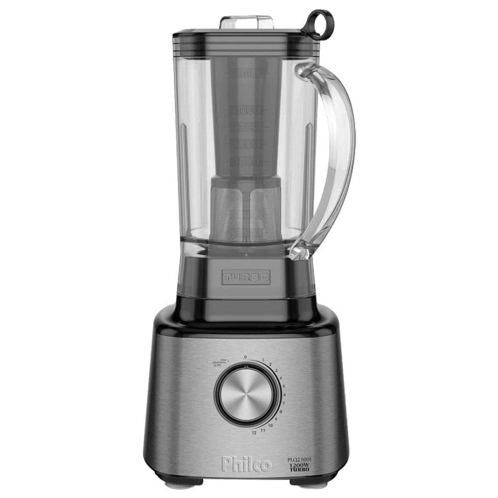 Liquidificador Philco PLQ2100PI Turbo | Copo de Polipropileno, 12 Velocidades + Pulsar, 1400W, Preto