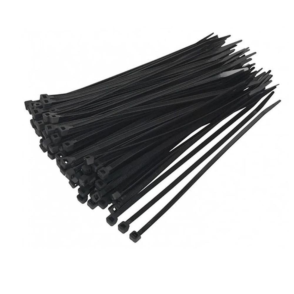 Abraçadeiras De Nylon 4,7X380Mm Preto 100 Peças Mak Led