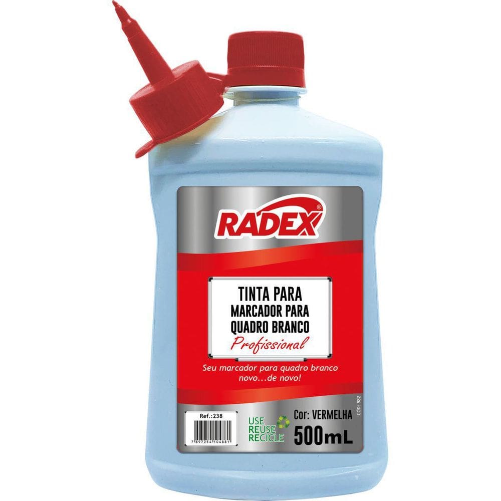 Tinta Marcador Quadro Branco Reabastecedor 500Ml Vermelho