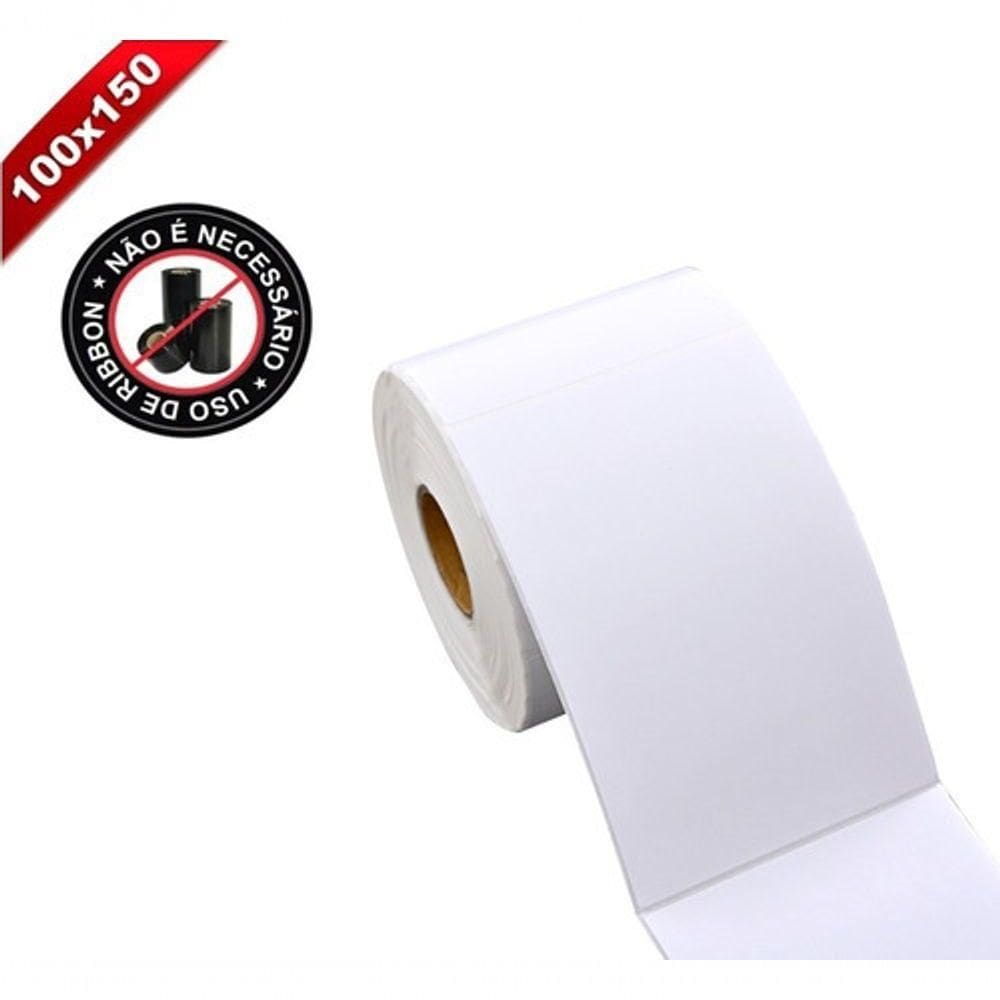 10 Rolos Etiqueta 10x15 100x150 Térmica Serrilha Zebra Elgin