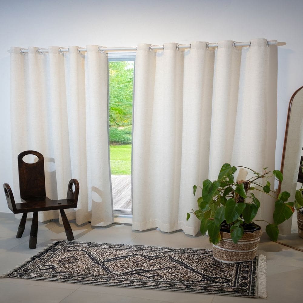 Cortina Tecido com Forro 360cm X 260cm Sutille Trend Bege