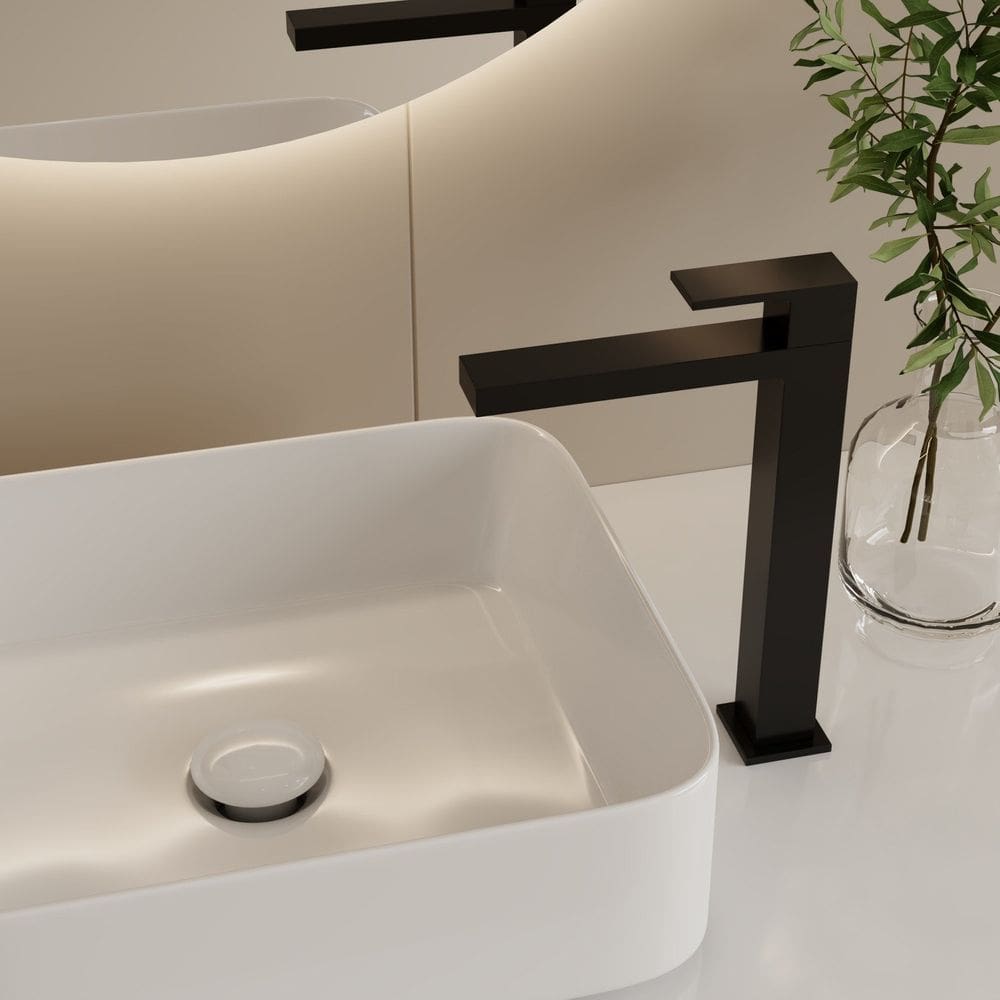 Torneira de Mesa Bica Alta para Lavatório Madrid Jiwi Preto