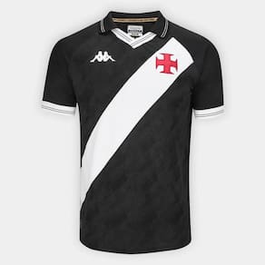 Camisa Vasco I 25/26 s/n Jogador Kappa Masculino - Preto e Branco