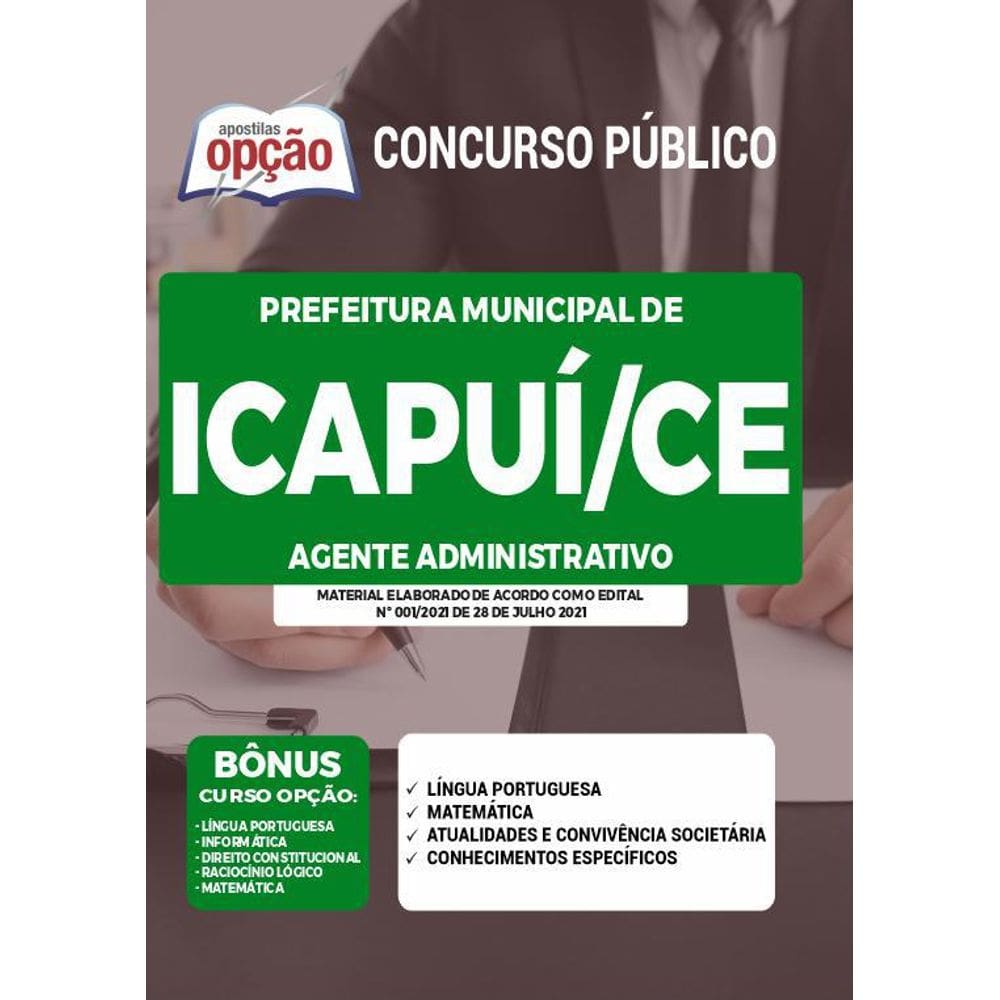 Apostila Concurso Icapuí Ce - Agente Administrativo